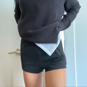 high waisted black shorts